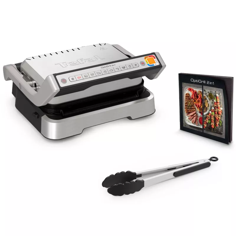 Kontaktinis grilis Tefal OptiGrill 2in1 GC773D nerūdijantis plienas 2100 W