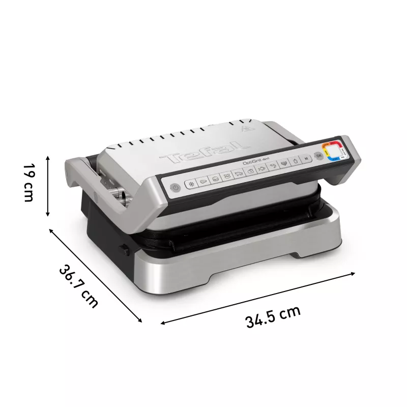 Kontaktinis grilis Tefal OptiGrill 2in1 GC773D nerūdijantis plienas 2100 W