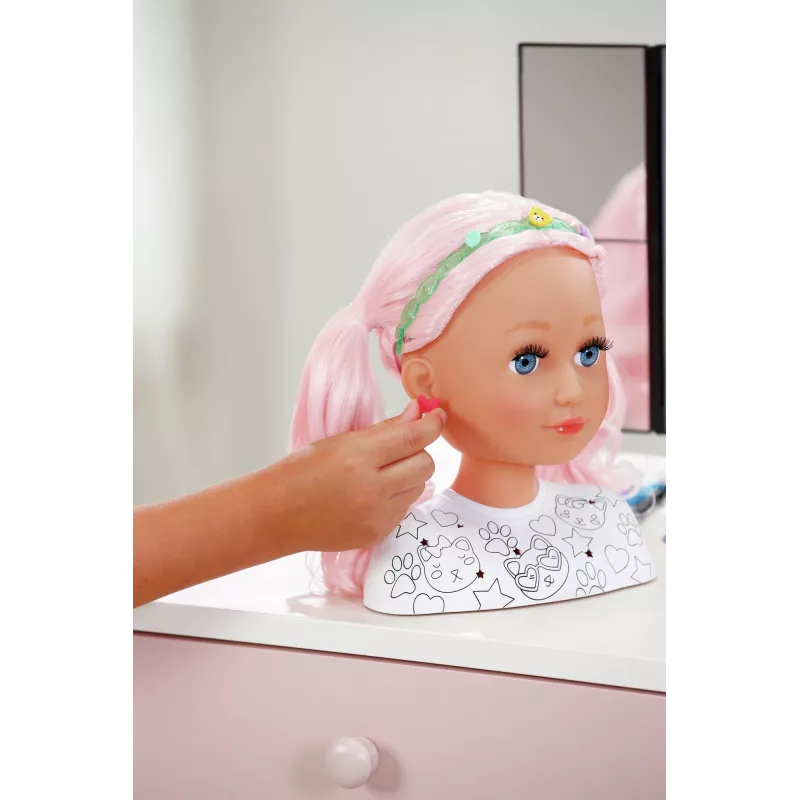 BABY born Stiliaus žymekliai ir aksesuarai, Makiažo/Stylingo lėlės galva, Moteriška, 3 m., Berniukas/Mergaitė, Įvairiaspalvis