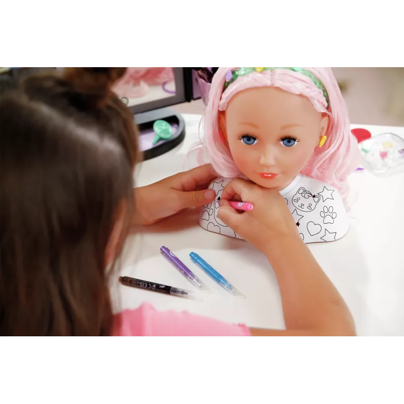 BABY born Stiliaus žymekliai ir aksesuarai, Makiažo/Stylingo lėlės galva, Moteriška, 3 m., Berniukas/Mergaitė, Įvairiaspalvis