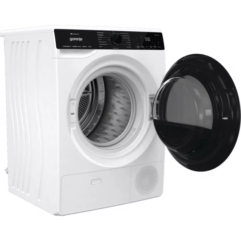 Gorenje DPNA83W džiovyklė su šilumos siurbliu Laisvai pastatoma Pakrovimas iš priekio 8 kg Juoda, Balta