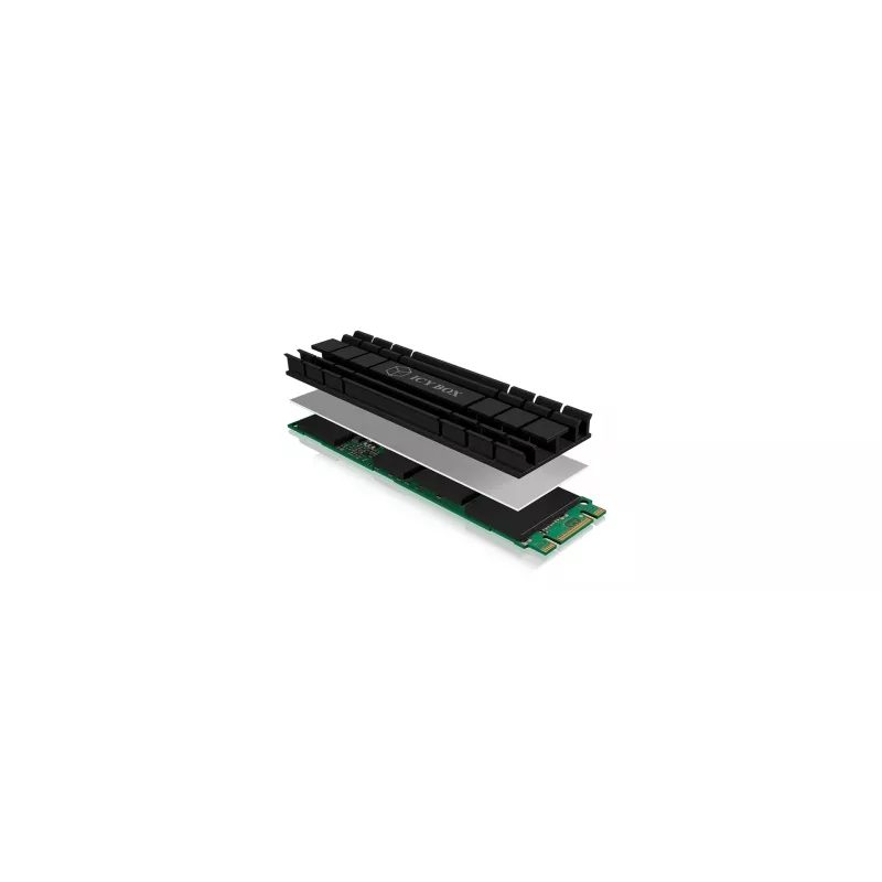 ICY BOX IB-M2HS-701 M.2 NVMe SSD aušintuvas/radiatorius juodas 1 vnt.