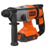 Gręžtuvas Black & Decker BCD900E2K-QW 1880 RPM SDS Plus, 2.5 Ah akumuliatorius