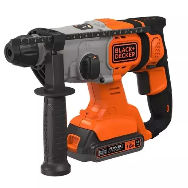 Gręžtuvas Black & Decker BCD900E2K-QW 1880 RPM SDS Plus, 2.5 Ah akumuliatorius