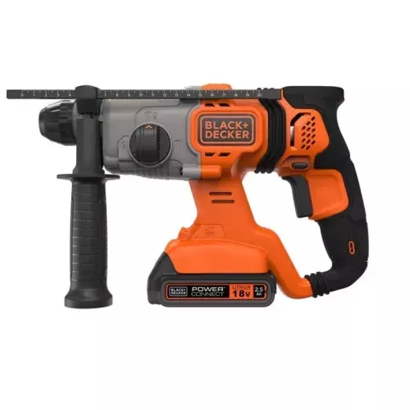 Gręžtuvas Black & Decker BCD900E2K-QW 1880 RPM SDS Plus, 2.5 Ah akumuliatorius