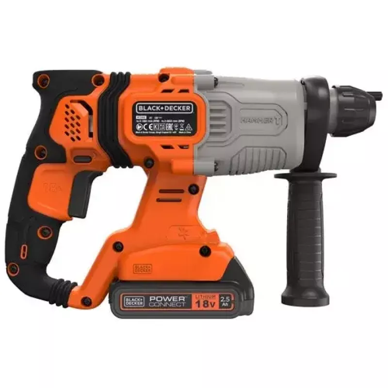 Gręžtuvas Black & Decker BCD900E2K-QW 1880 RPM SDS Plus, 2.5 Ah akumuliatorius