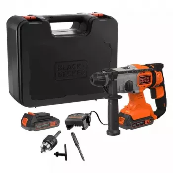Gręžtuvas Black & Decker BCD900E2K-QW 1880 RPM SDS Plus, 2.5 Ah akumuliatorius