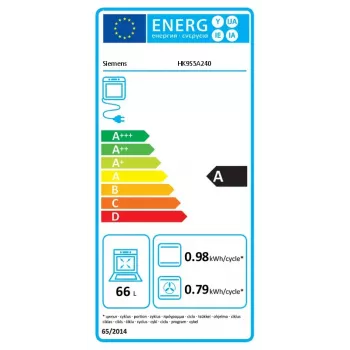 Siemens iQ500 HK9S5A240 laisvai pastatoma viryklė Elektrinė Keraminė kaitlentė Juoda