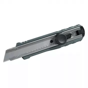 STANLEY FATMAX 0-10-421 peilis su nulaužiamomis geležtėmis, 18 mm, lieto metalo korpusas, slankusis fiksatorius, nerūdijančio plieno geležtės laikiklis, kišeninis laikiklis, geltonas