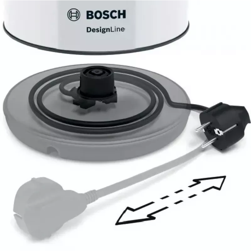 Bosch TWK3P421 elektrinis virdulys 1,7 L 2400 W juodas, baltas