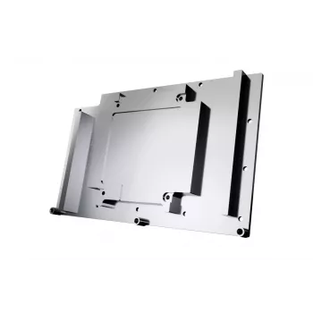 Alphacool 10248 Aliumininis chromuotas vario juodas galinis dangtelis 124mm