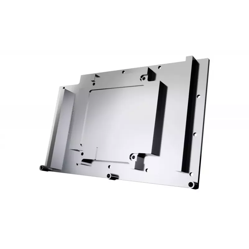 Alphacool 10248 Aliumininis chromuotas vario juodas galinis dangtelis 124mm