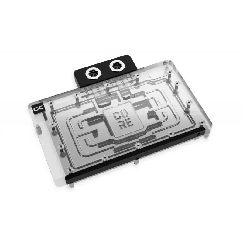 Alphacool 10248 Aliumininis chromuotas vario juodas galinis dangtelis 124mm