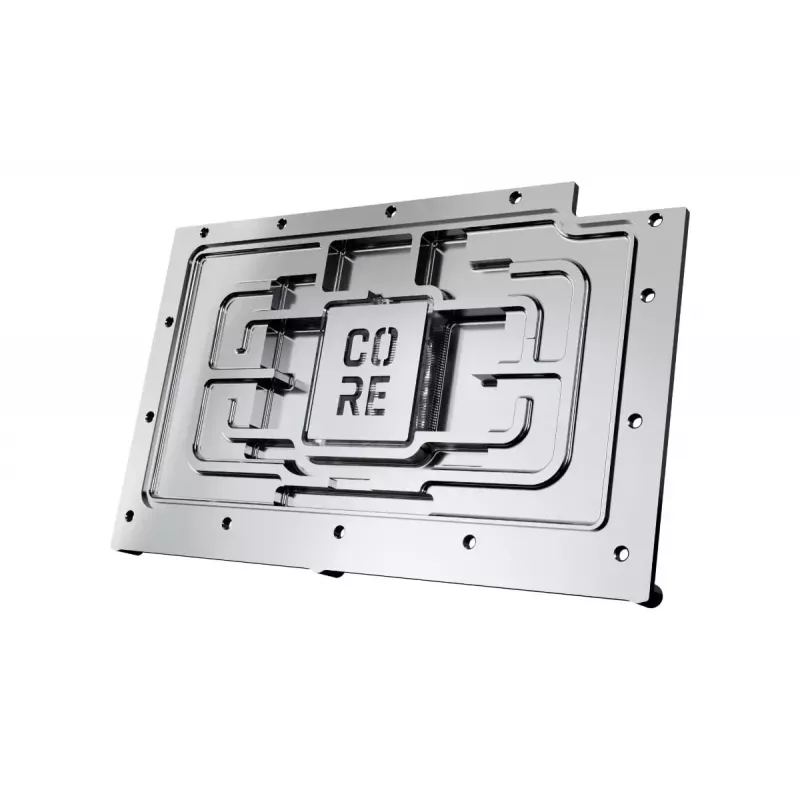 Alphacool 10248 Aliumininis chromuotas vario juodas galinis dangtelis 124mm