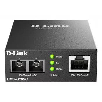 Medijos keitiklis D-Link DMC-G10SC/E 100/1000BaseT į 1000BaseLX SC vienmodžiu pluoštu
