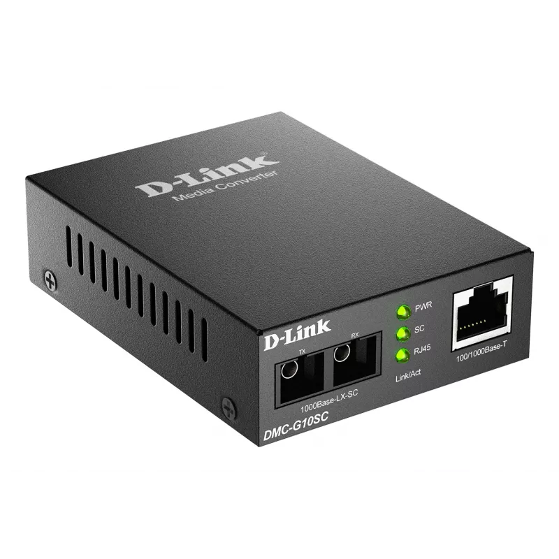 Medijos keitiklis D-Link DMC-G10SC/E 100/1000BaseT į 1000BaseLX SC vienmodžiu pluoštu