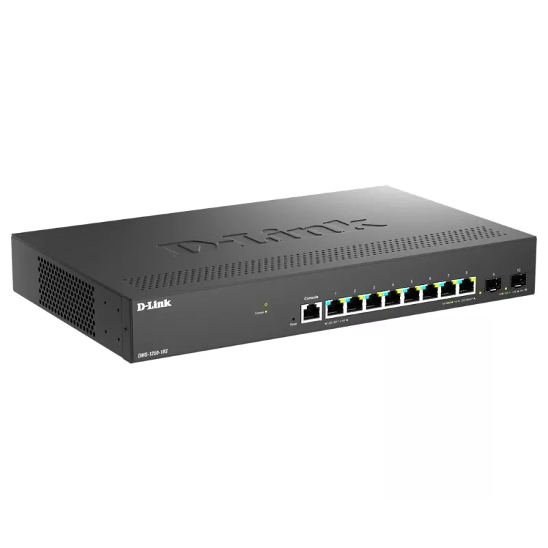 D-Link DMS-1250-10S/E valdomas tinklo jungiklis 2.5G Ethernet (100/1000/2500) juodas