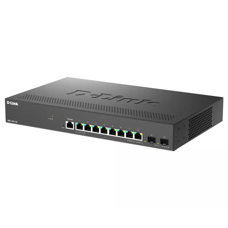 D-Link DMS-1250-10S/E valdomas tinklo jungiklis 2.5G Ethernet (100/1000/2500) juodas