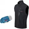 Bosch GHV 12+18V XA Profesionali šildoma liemenė 3XL juoda su įkrovikliu ir akumuliatoriumi