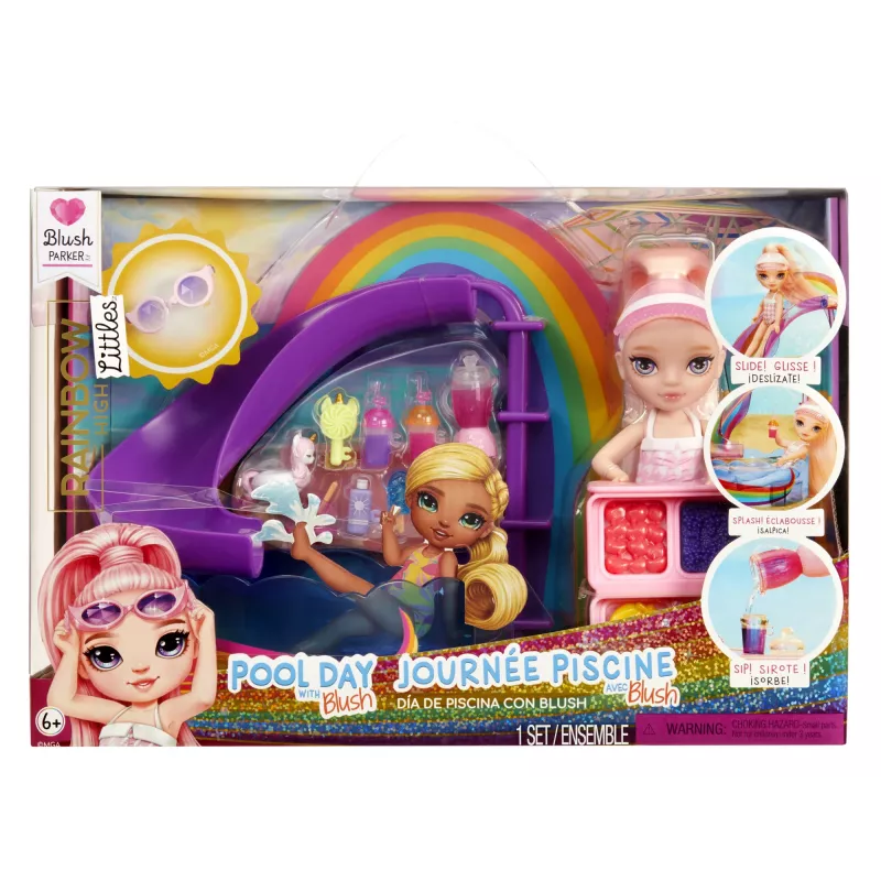 Rainbow High Little Pool Day su Blush lėle, mados lėlė, moteriška, 4 m., 140 mm, įvairiaspalvė