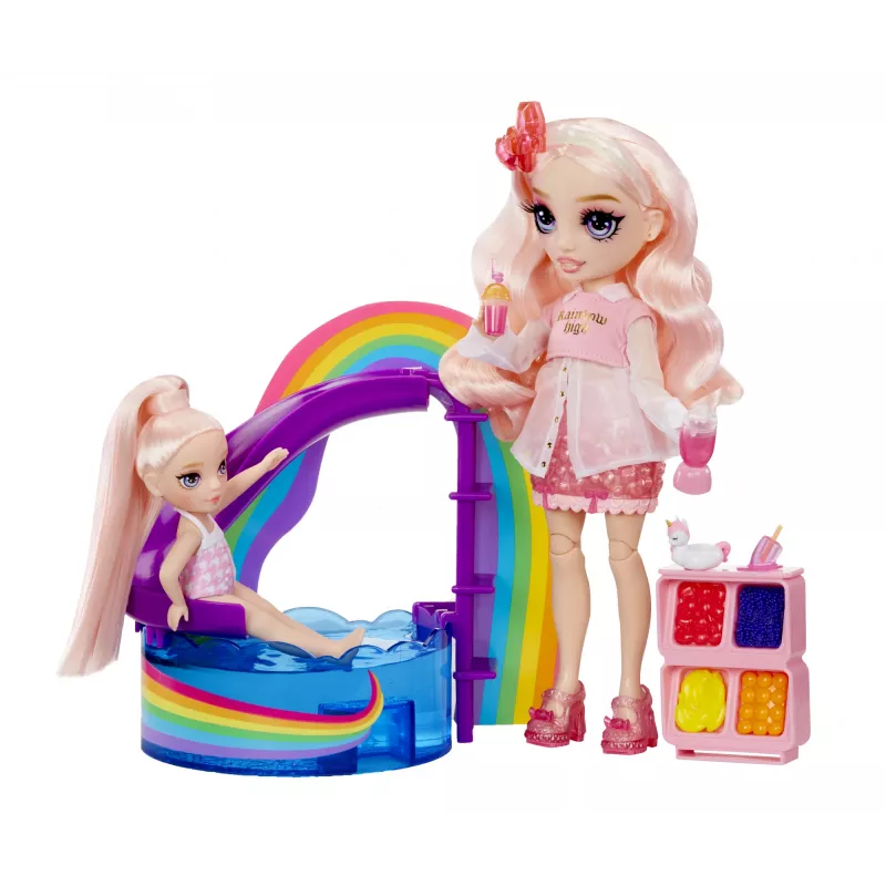 Rainbow High Little Pool Day su Blush lėle, mados lėlė, moteriška, 4 m., 140 mm, įvairiaspalvė