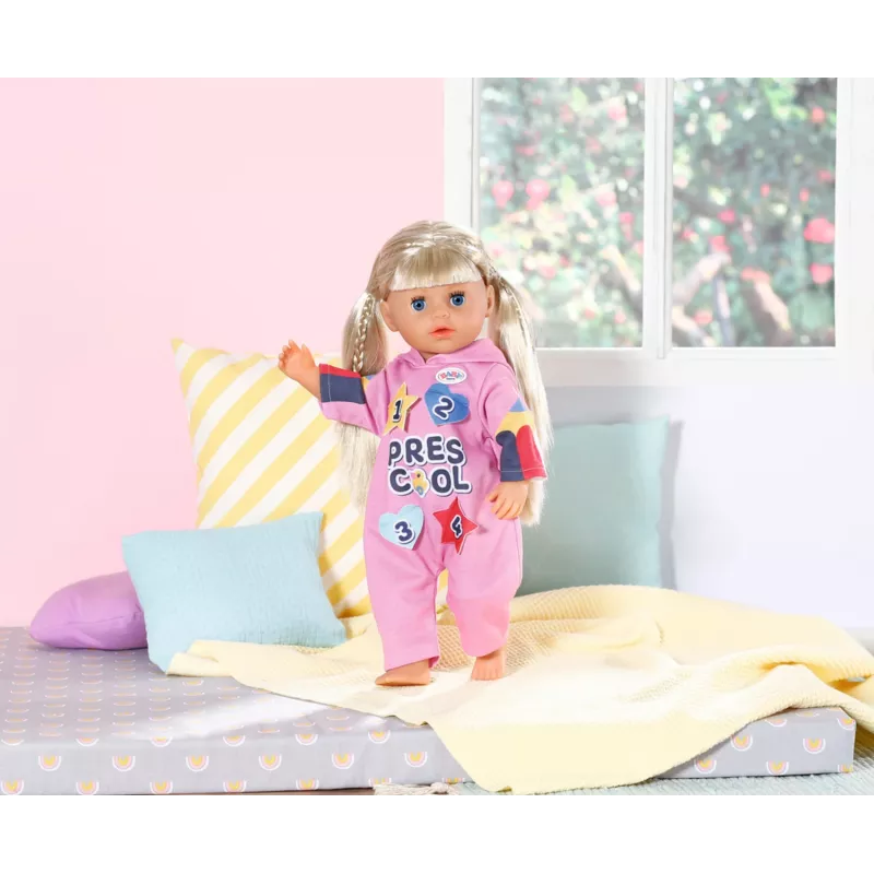 Lėlės kombinezonas BABY born Kindergarten Romper+Badges 2 metai 55 g