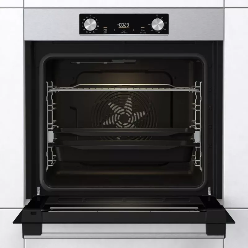 Įmontuojama elektrinė orkaitė Gorenje BIGSPACE 77 L 3500 W balta, liečiamas ir sukamas valdymas, halogeninis apšvietimas