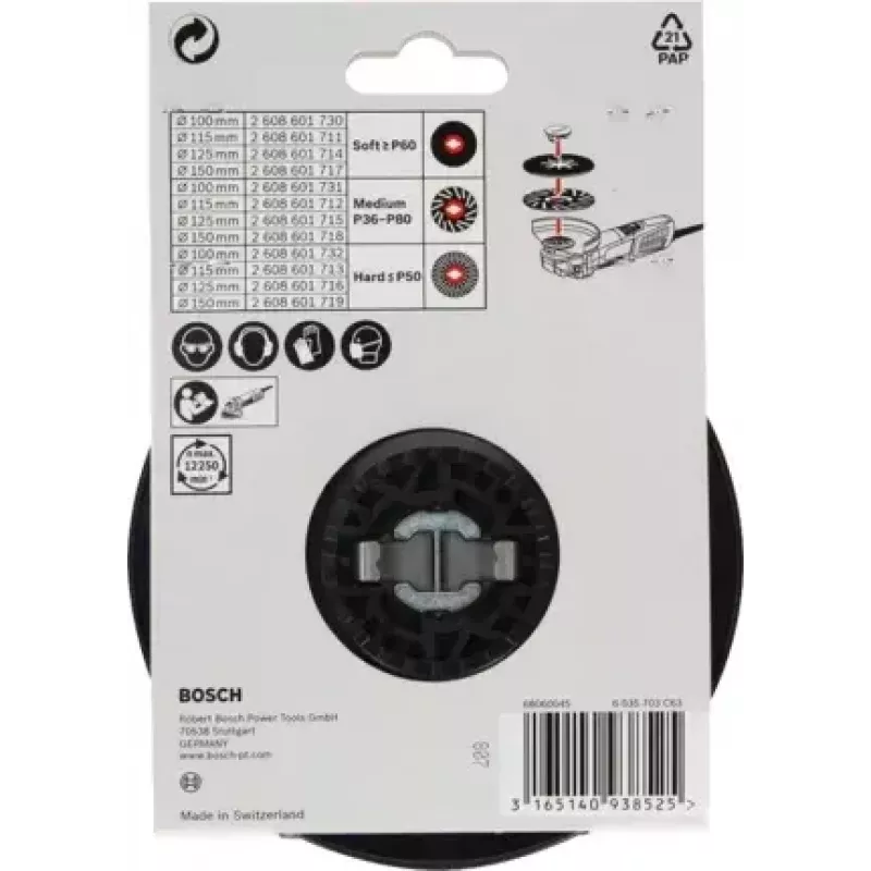 Bosch 2 608 601 716 atraminis diskas kampiniam šlifuokliui X-LOCK 125 mm