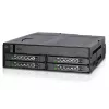 Plokštė 5.25 inch su 4x 2.5 inch SATA/SAS karštojo keitimo lizdais ir optiniu disku lizdu Icy Dock MB604SPO-B Juoda