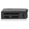 Plokštė 5.25 inch su 4x 2.5 inch SATA/SAS karštojo keitimo lizdais ir optiniu disku lizdu Icy Dock MB604SPO-B Juoda