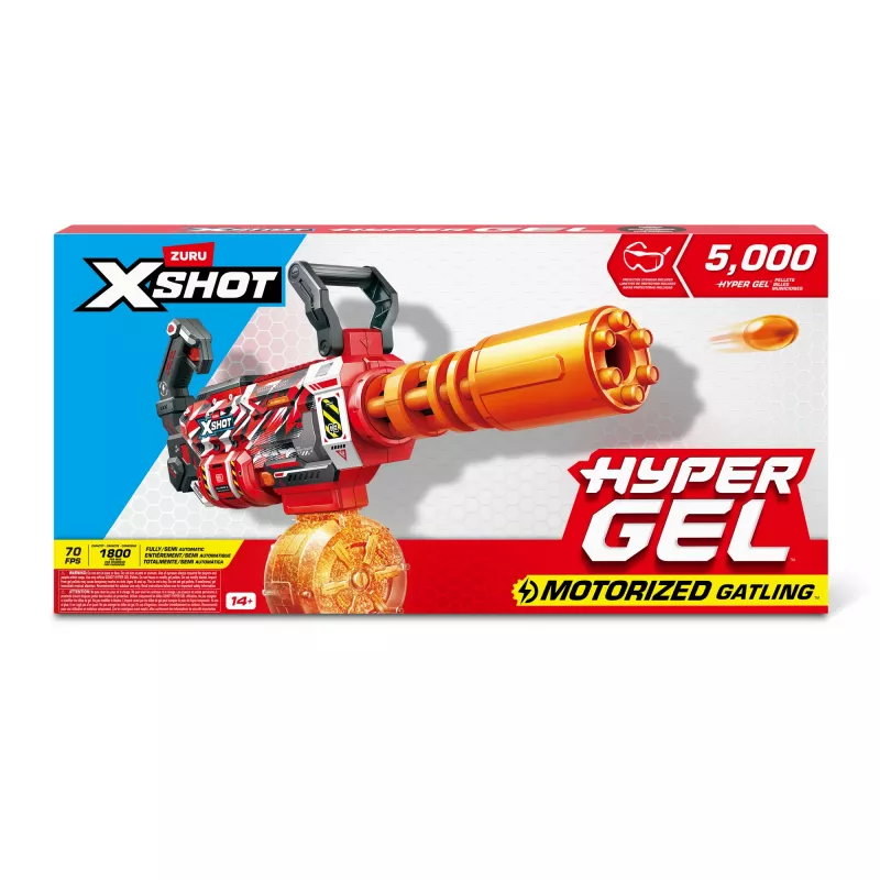 Gel blaster Zuru XSHOT Hyper Gel Gattlin Blaster su besisukančiu vamzdžiu