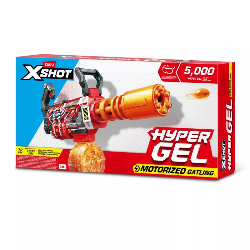 Gel blaster Zuru XSHOT Hyper Gel Gattlin Blaster su besisukančiu vamzdžiu