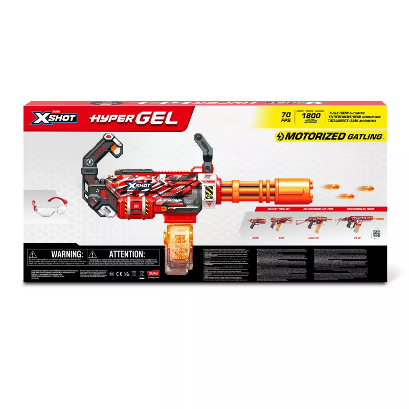Gel blaster Zuru XSHOT Hyper Gel Gattlin Blaster su besisukančiu vamzdžiu