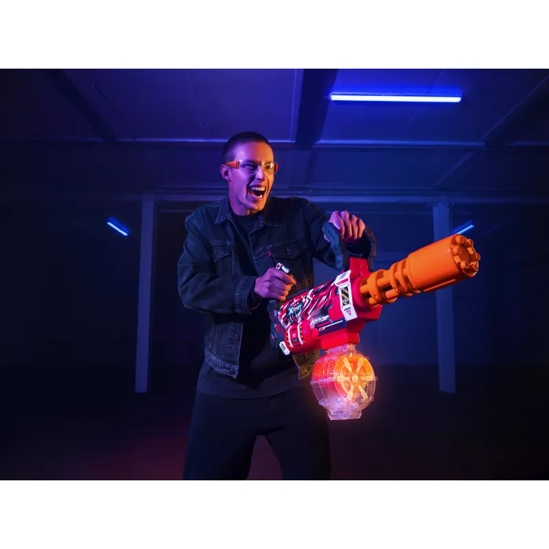 Gel blaster Zuru XSHOT Hyper Gel Gattlin Blaster su besisukančiu vamzdžiu