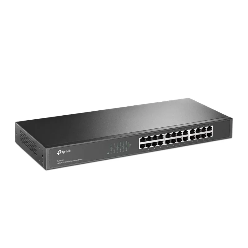TP-Link TL-SF1024 24 prievadų 10/100Mbps tinklo jungiklis, nevaldomas, stove montuojamas, 1U