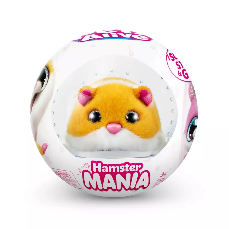 Interaktyvus žaislinis žiurkėnas Zuru Pets Alive Hamster Mania – baterijomis varomas žaislas, nuo 3 metų
