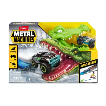ZURU Metal Machines žaidimų rinkinys Krokodilo ataka lenktynių trasa + automobilis