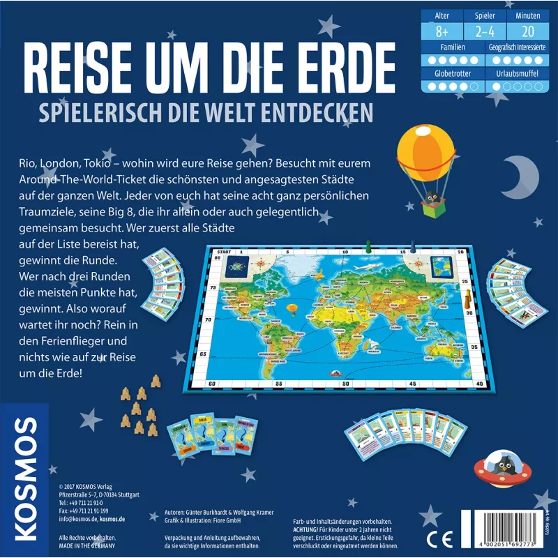 Kosmos Reise um die Erde Spielerisch die Welt entdecken – kelioninis nuotykių žaidimas