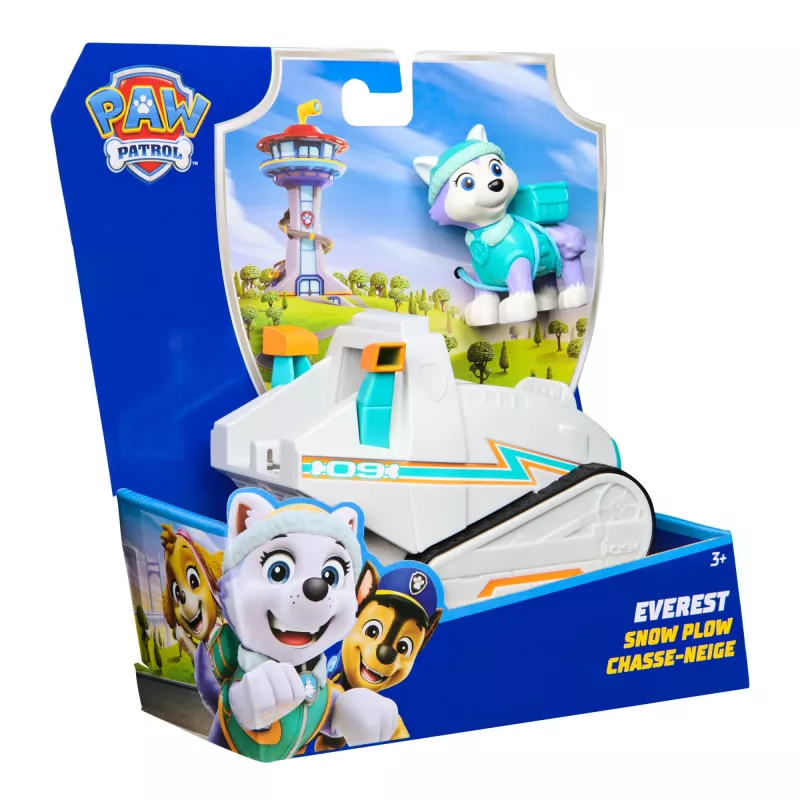 Spinmaster PAW Patrol Everest's Snow Plow – plastikinis sniego valymo automobilis, turkio/balta, nuo 3 m.