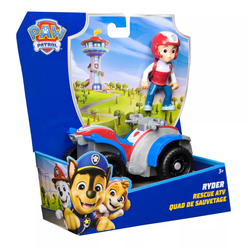 PAW Patrol Ryder gelbėjimo ATV žaislinė transporto priemonė su figūrėle