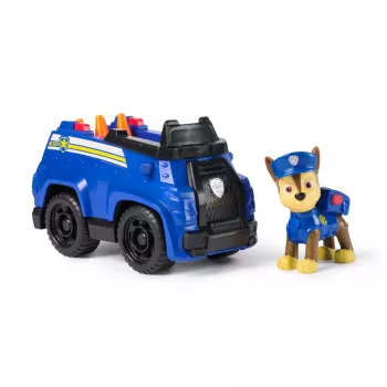 PAW Patrol Chase’s Patrol Cruiser žaislinis automobilis su kolekcine figūrėle