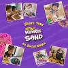 Vaikų kinetinio smėlio rinkinys Spinmaster Mold n’ Flow 1,5 svaro raudona ir žalsvai mėlyna su 3 įrankiais (nuo 3 metų)