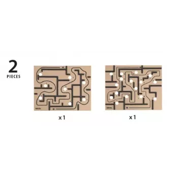 Medinė labirinto lentelė Ravensburger BRIO Labyrinth Boards, juoda, 273×228×9 mm, nuo 6 m.