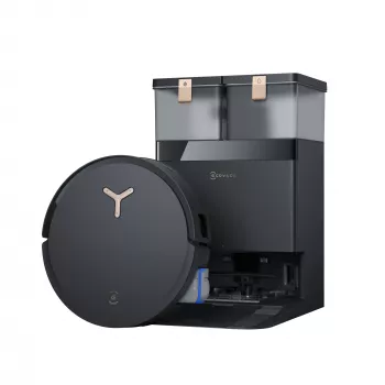 Robotas dulkių siurblys Ecovacs Deebot X8 Pro Omni, juodas, dulkių maišelis 0,22 L, veikimo laikas 145 min, Li-Ion 6400 mAh