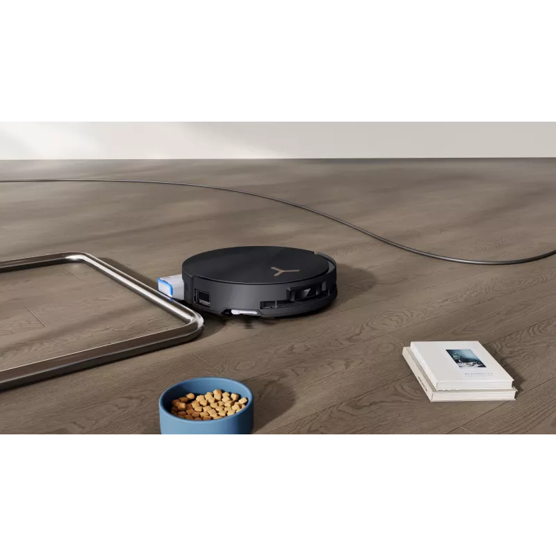 Robotas dulkių siurblys Ecovacs Deebot X8 Pro Omni, juodas, dulkių maišelis 0,22 L, veikimo laikas 145 min, Li-Ion 6400 mAh