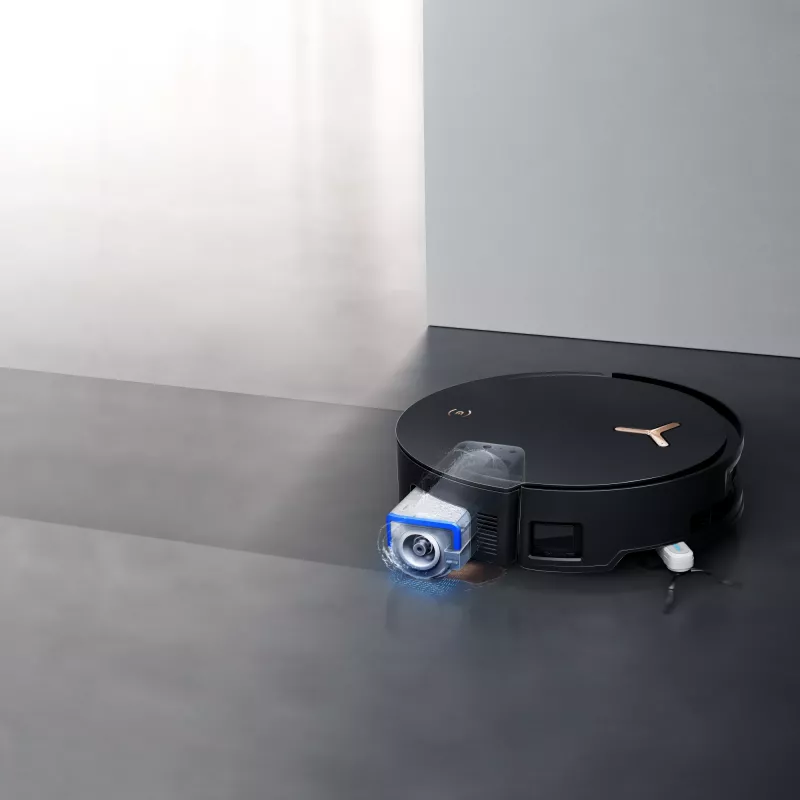 Robotas dulkių siurblys Ecovacs Deebot X8 Pro Omni, juodas, dulkių maišelis 0,22 L, veikimo laikas 145 min, Li-Ion 6400 mAh