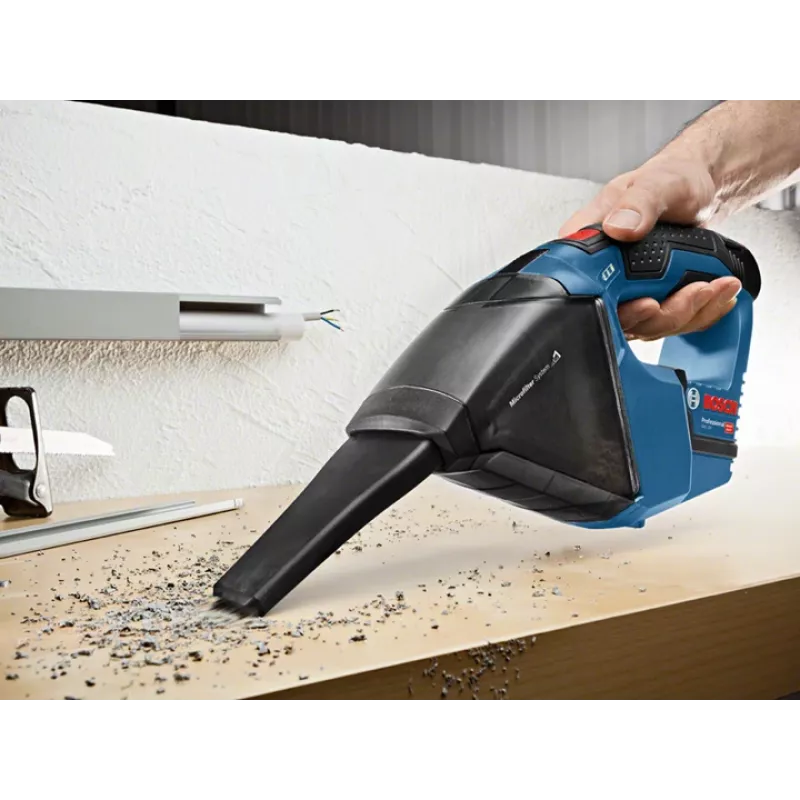 Bosch GAS 12V nešiojamasis dulkių siurblys, juoda, mėlyna, be maišelio