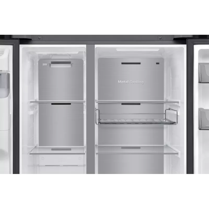 Samsung RS80F64KEF šaldytuvas šalia šaldiklio, laisvai pastatomas, 640 L, juodas