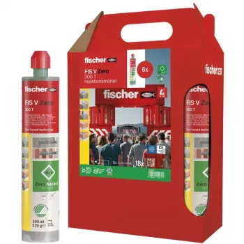 Injekcinis skiedinys FISCHER FIS V Zero 300 T, 6 × 300 ml kasetės (žalios)