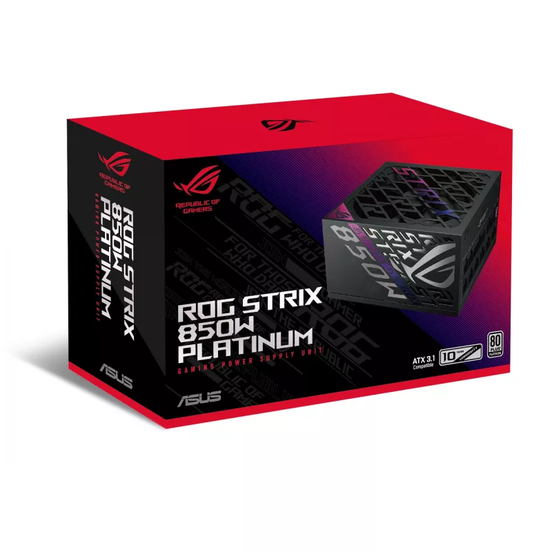 ASUS ROG-STRIX-850P-GAMING maitinimo blokas 850 W 20+4 pin ATX ATX Juoda